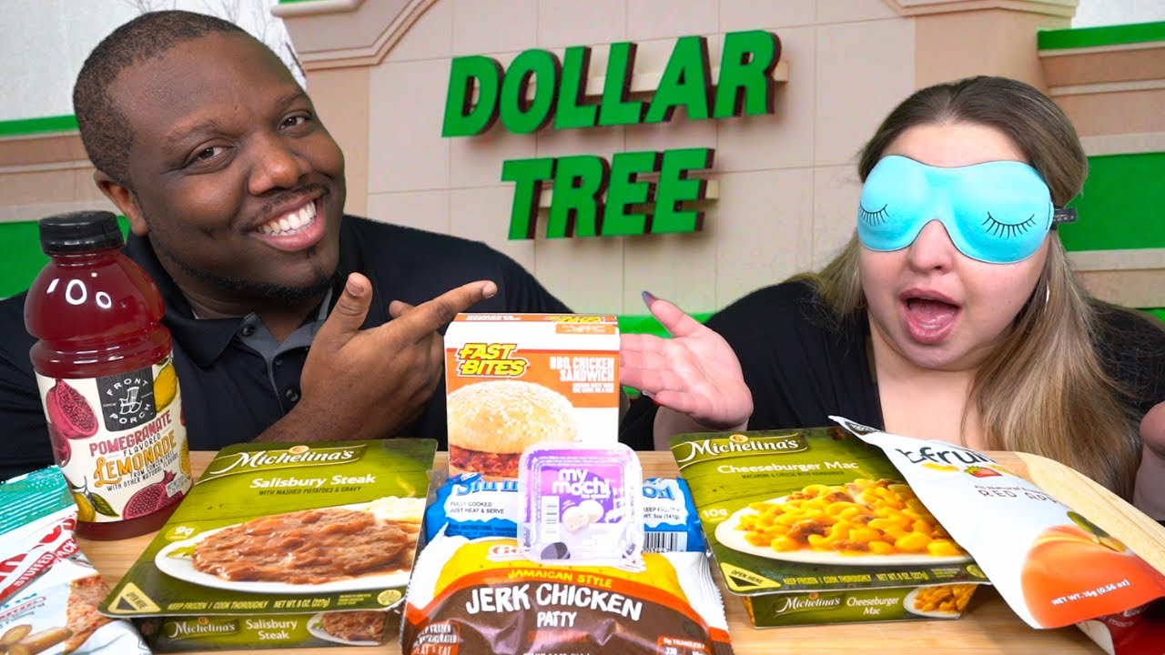 Can My Wife Guess The Dollar Tree Food??? [Blindfold Taste Test]