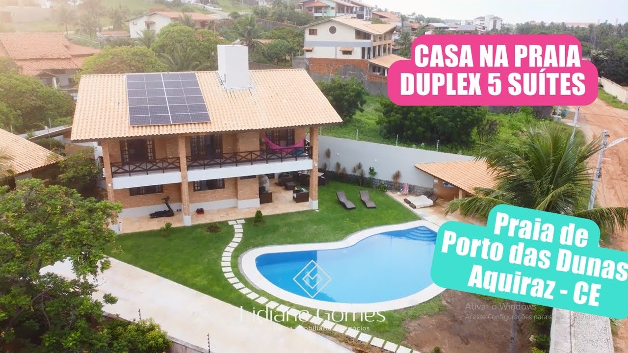 Maravilhosa Casa Duplex 5 Suítes na Praia do Beach Park (Porto das Dunas)