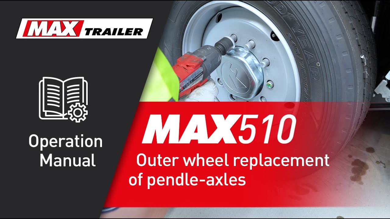 MAX510 operation manual: Outer wheel replacement of pendle-axles
