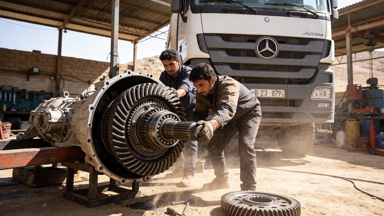 Mercedes Differential Gear Rebuilding with Basic Tools || German Truck vs Afghan Mechanic