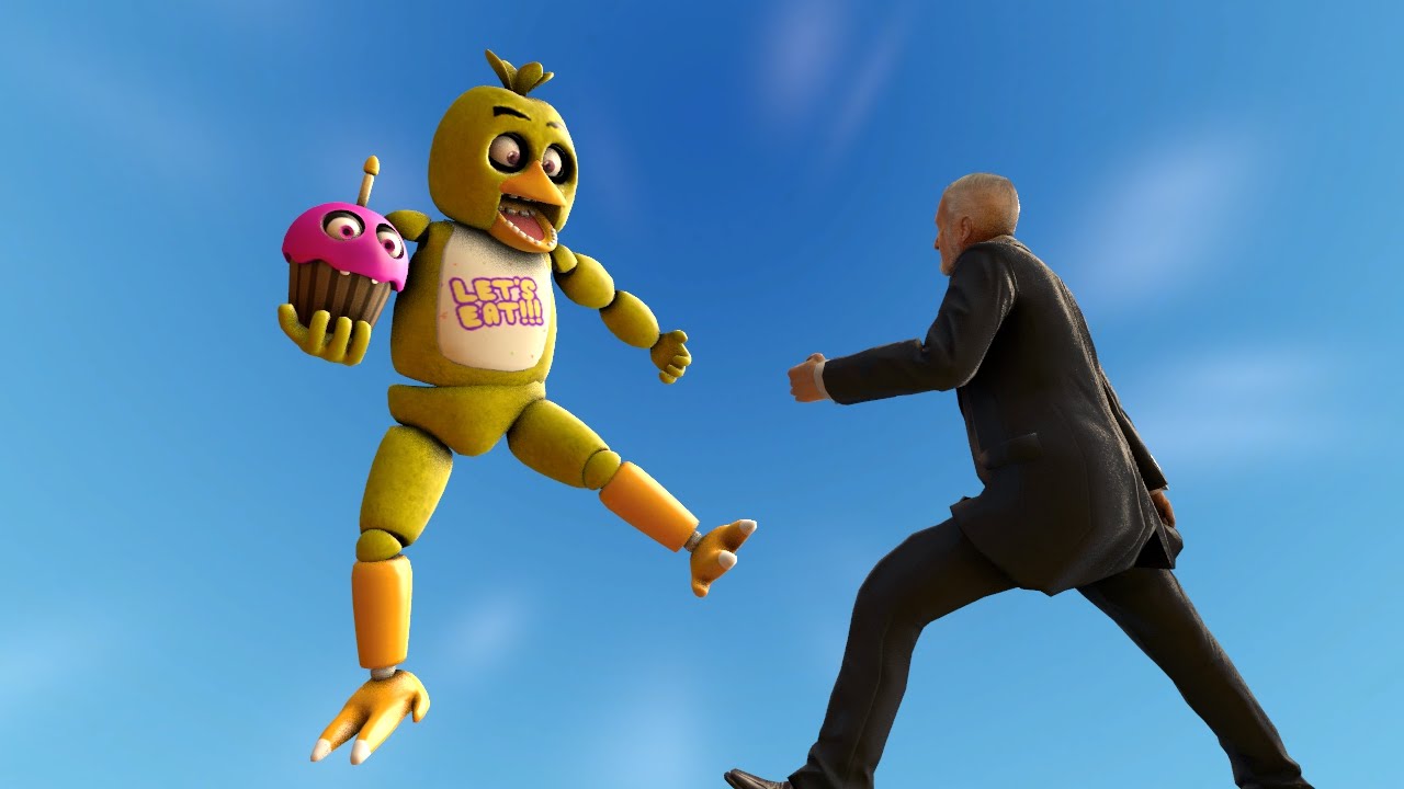 Chica the Chicken VS A Super Businessman (SFM)