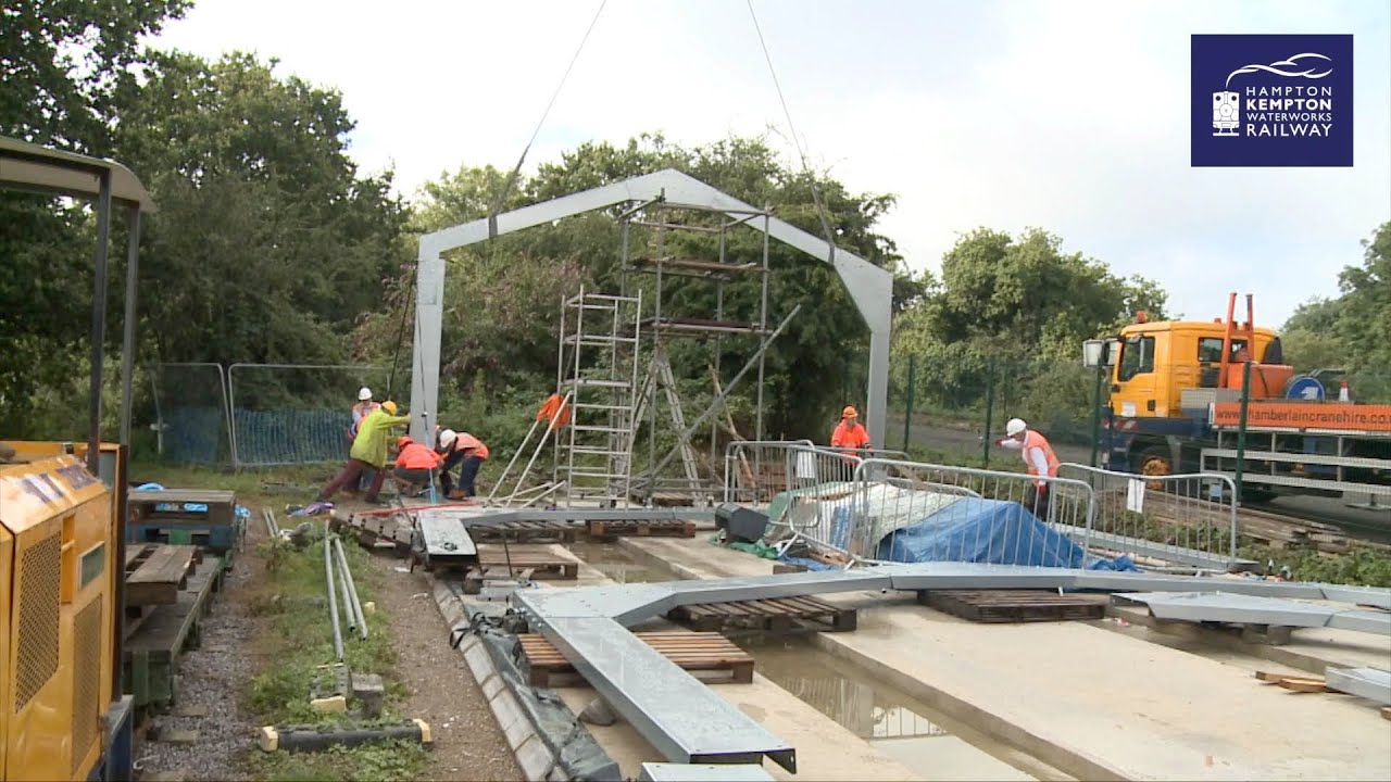 Kempton Carriage Shed frame erection