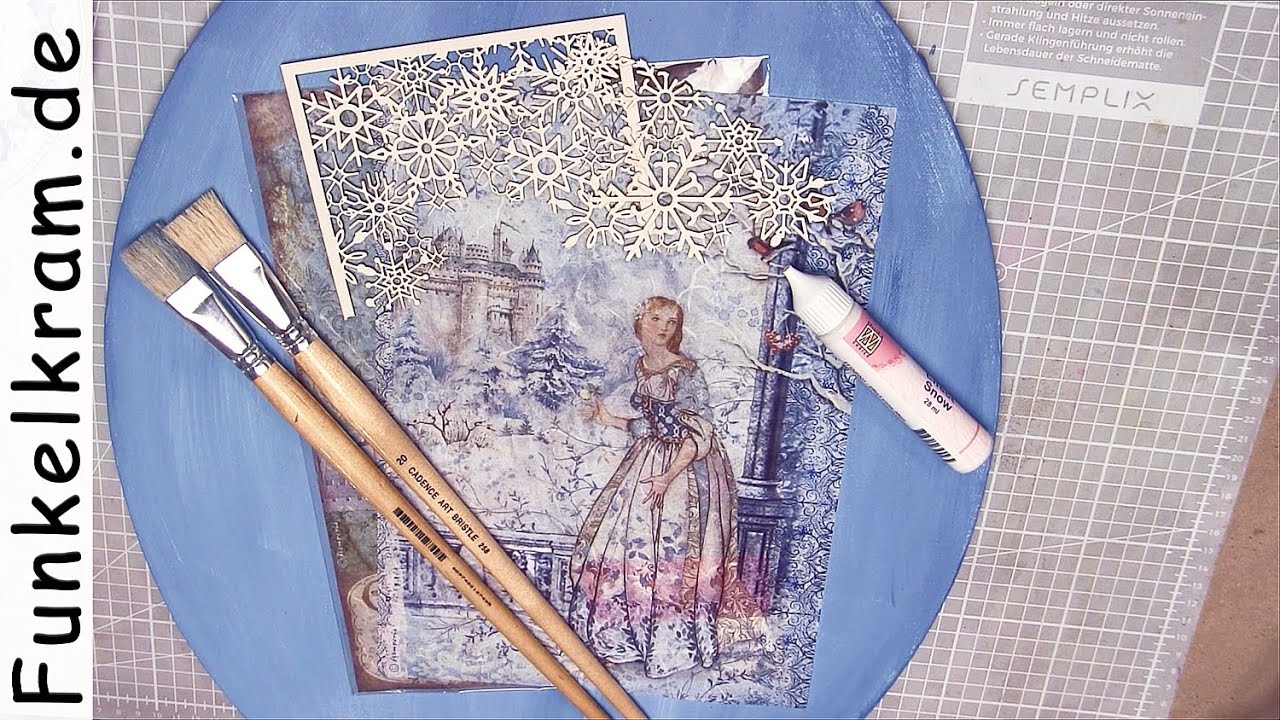 Vergeigtes Tutorial Mixed media Winterbild #stamperia