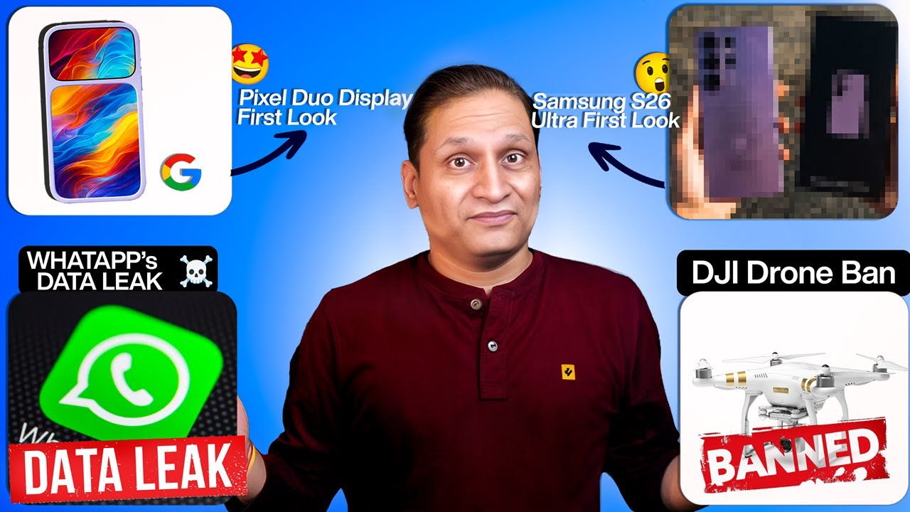 Pixel Duo Launch Leak, DJI Drone Ban India Impact, WhatsApp Data Hack, CES 2026 Top Tech News!