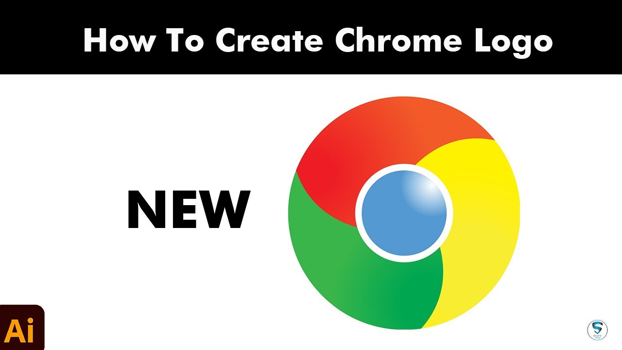 How to Create Chrome Logo NEW in Adobe Illustrator 2023 | Logo Design | S Graphic Design