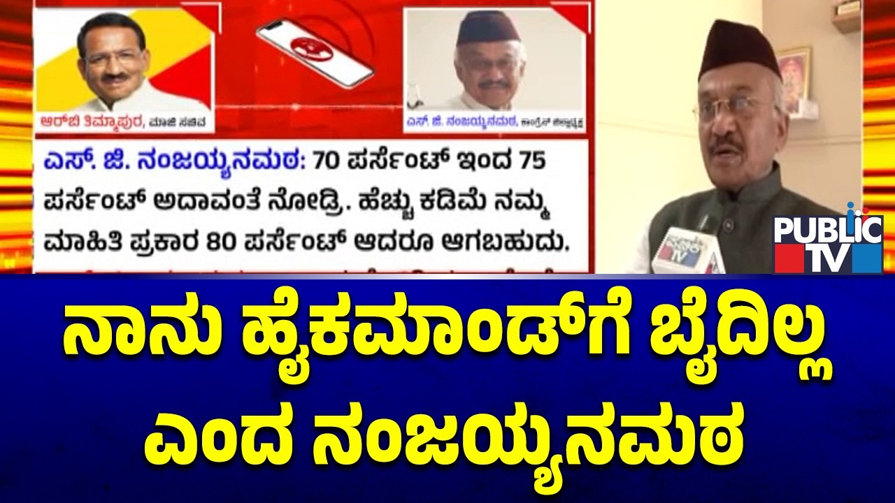Nanjayyanamath Says He Hasn't Abused Congress High Command; Calls The Viral Audio Purporated