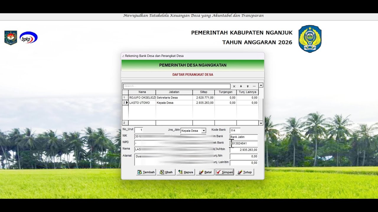 Update Daftar Nominatif Untuk Pengisian Daftar Perangkat Di SISKEUDES 2026