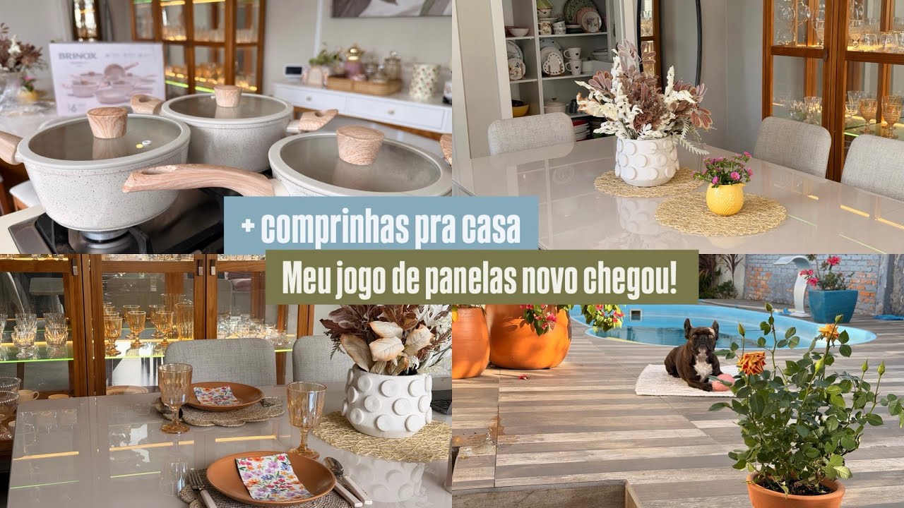 GUARDANDO OS ITENS NOVOS | CHEGARAM + COMPRINHAS | JOGO DE PANELAS NOVO | FIZ A CURA E TESTEI