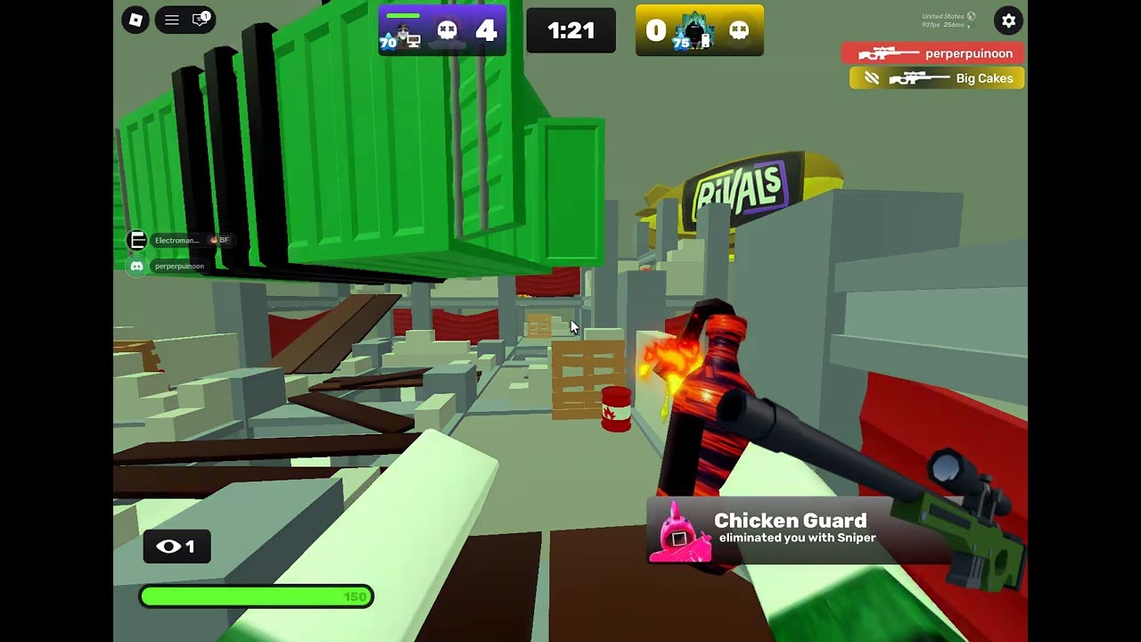 playing RIVALS with my friend James chicken game mode in RIVALS