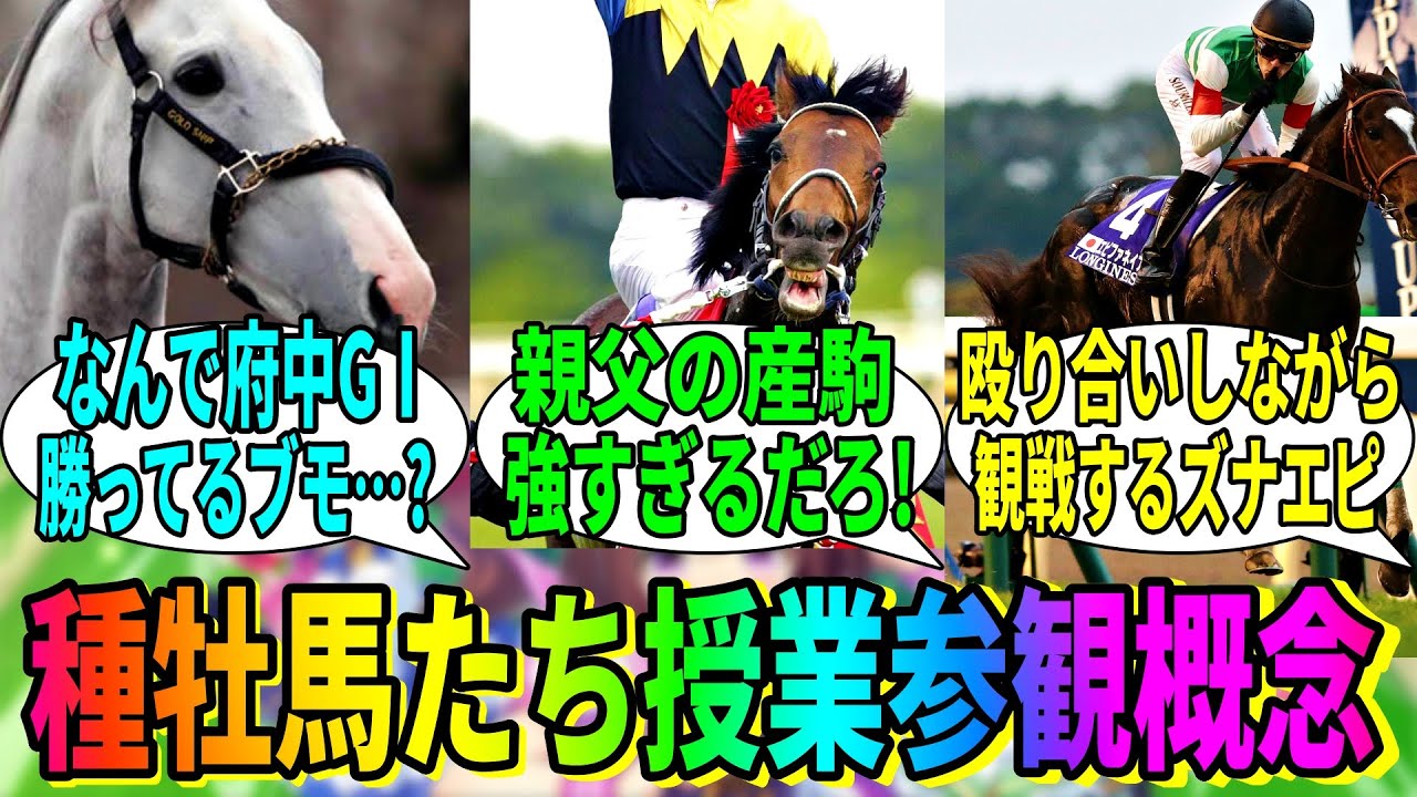 【競馬の反応集】「種牡馬のみんながレースを観戦してワイワイガヤガヤしてる世界線」に対する視聴者の反応集