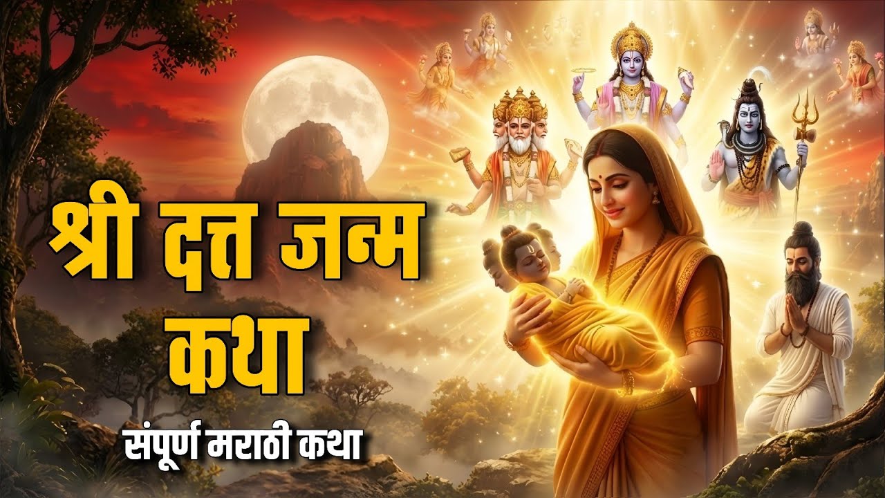 श्री दत्त जन्म कथा  | datta janma katha marathi | datta jayanti 2025