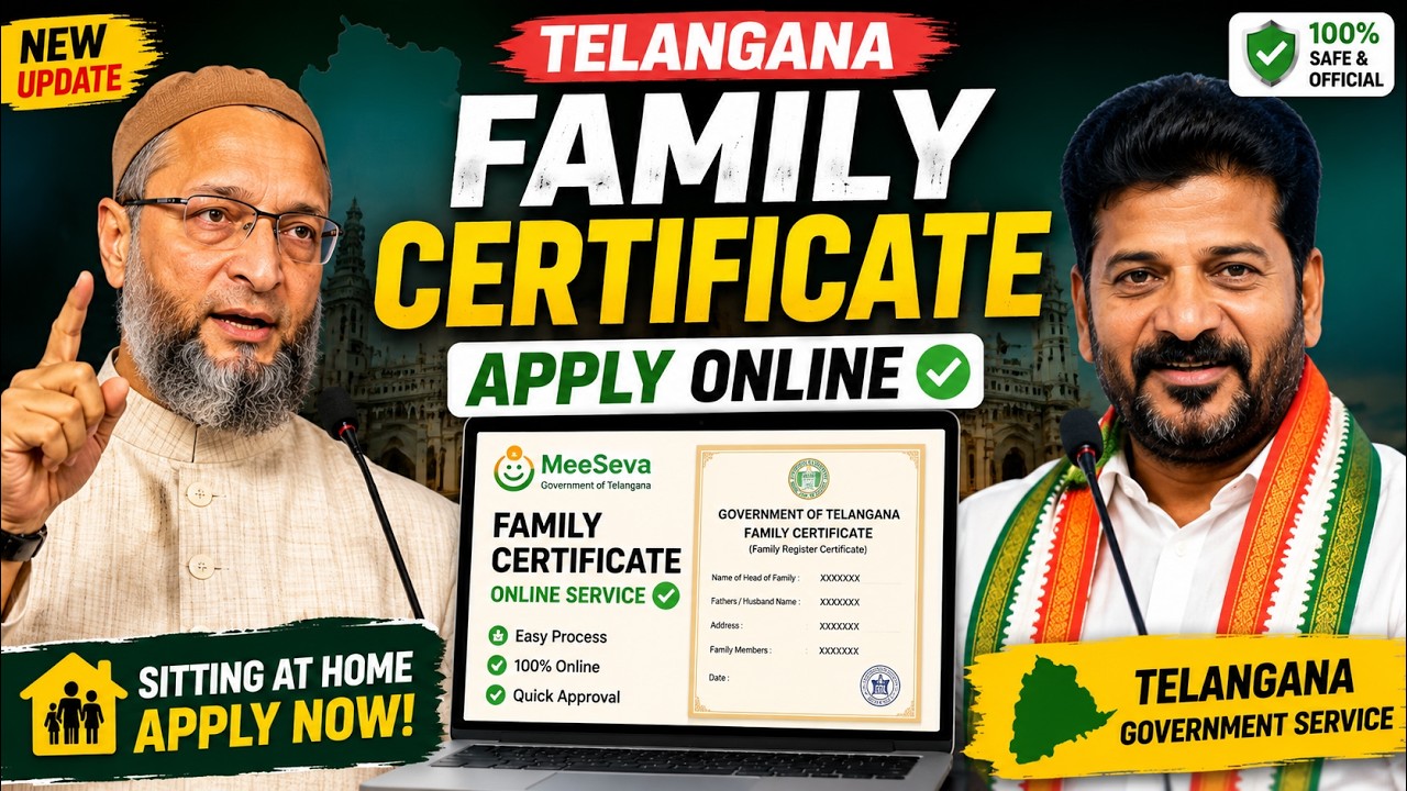Apply for Telangana Family Certificate Online | Step-by-Step Guide