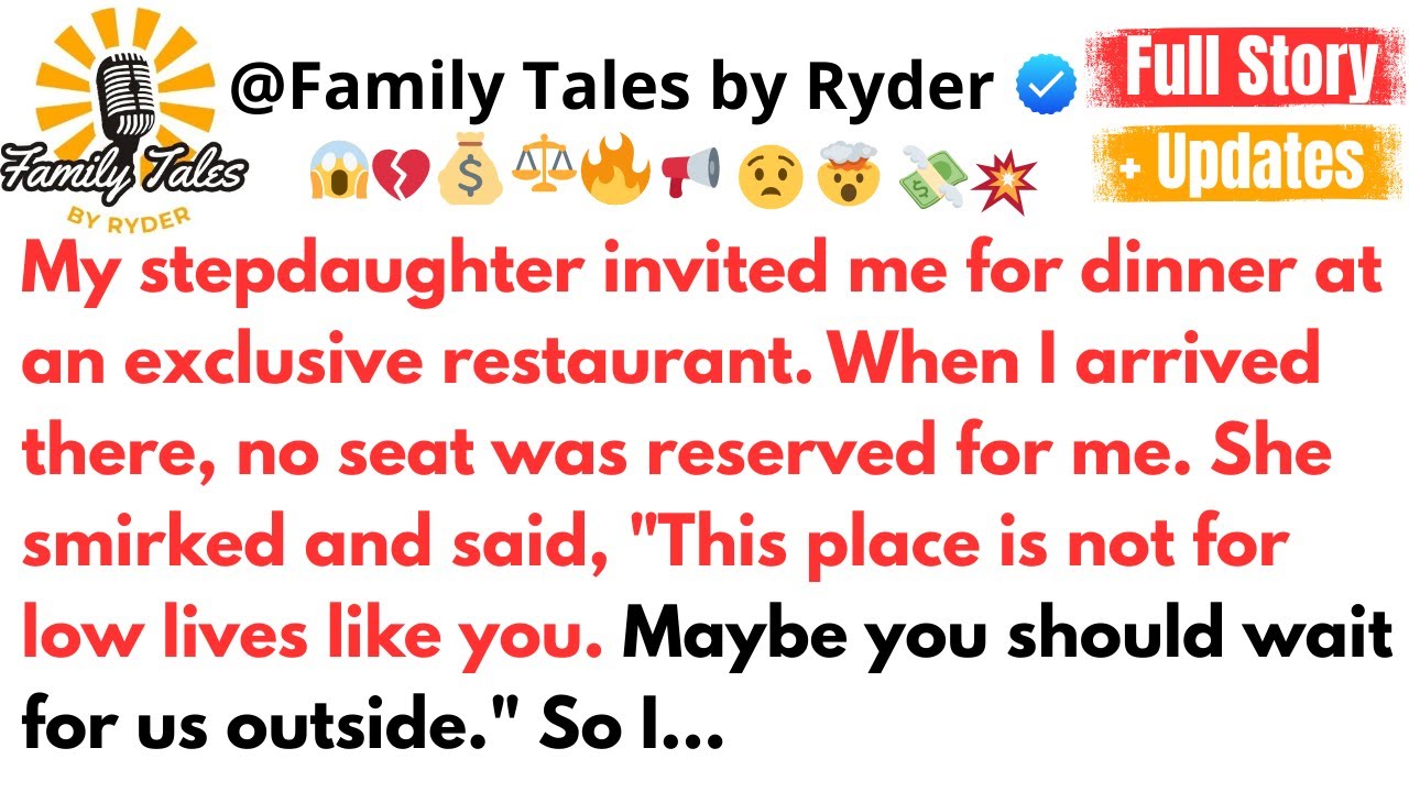 My stepdaughter invited me for dinner at an exclusive restaurant. When I arrived there, …