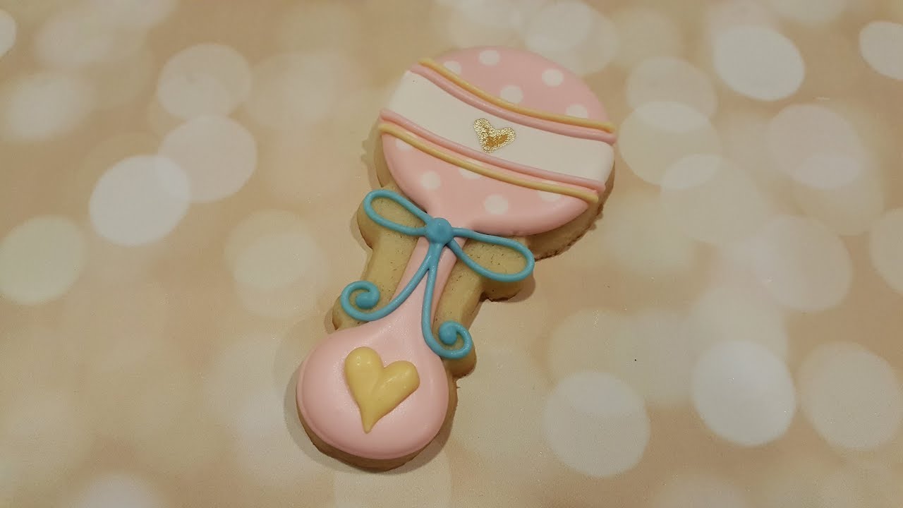 Baby Rattle Sugar Cookies on Kookievision by Sweethart Baking Experiment