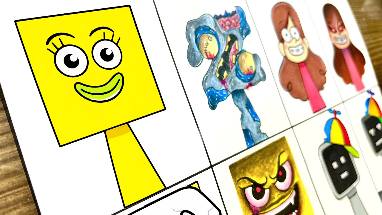 Drawing Incredibox Sprunki OC: Normal VS Horror / NEW My Sprunki OC Phase /Z, Sally Square