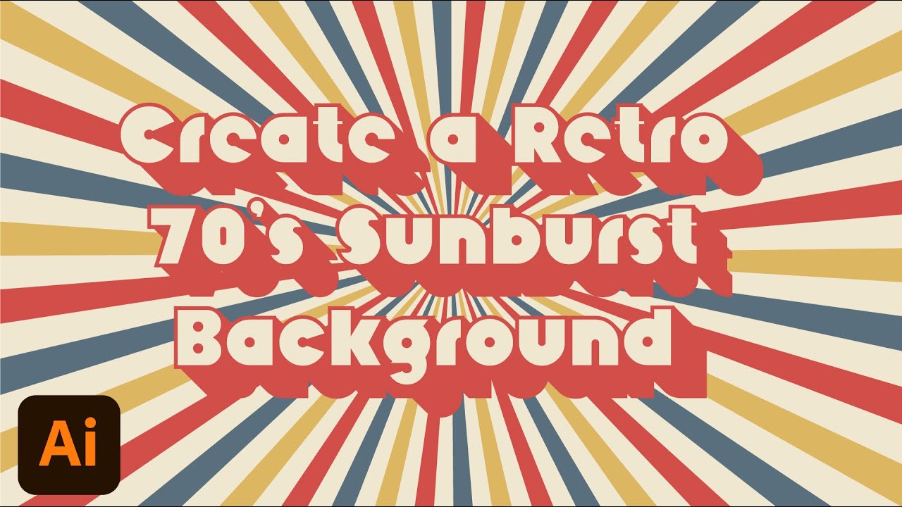 Create a 70's Retro Sunburst Background in Adobe Illustrator