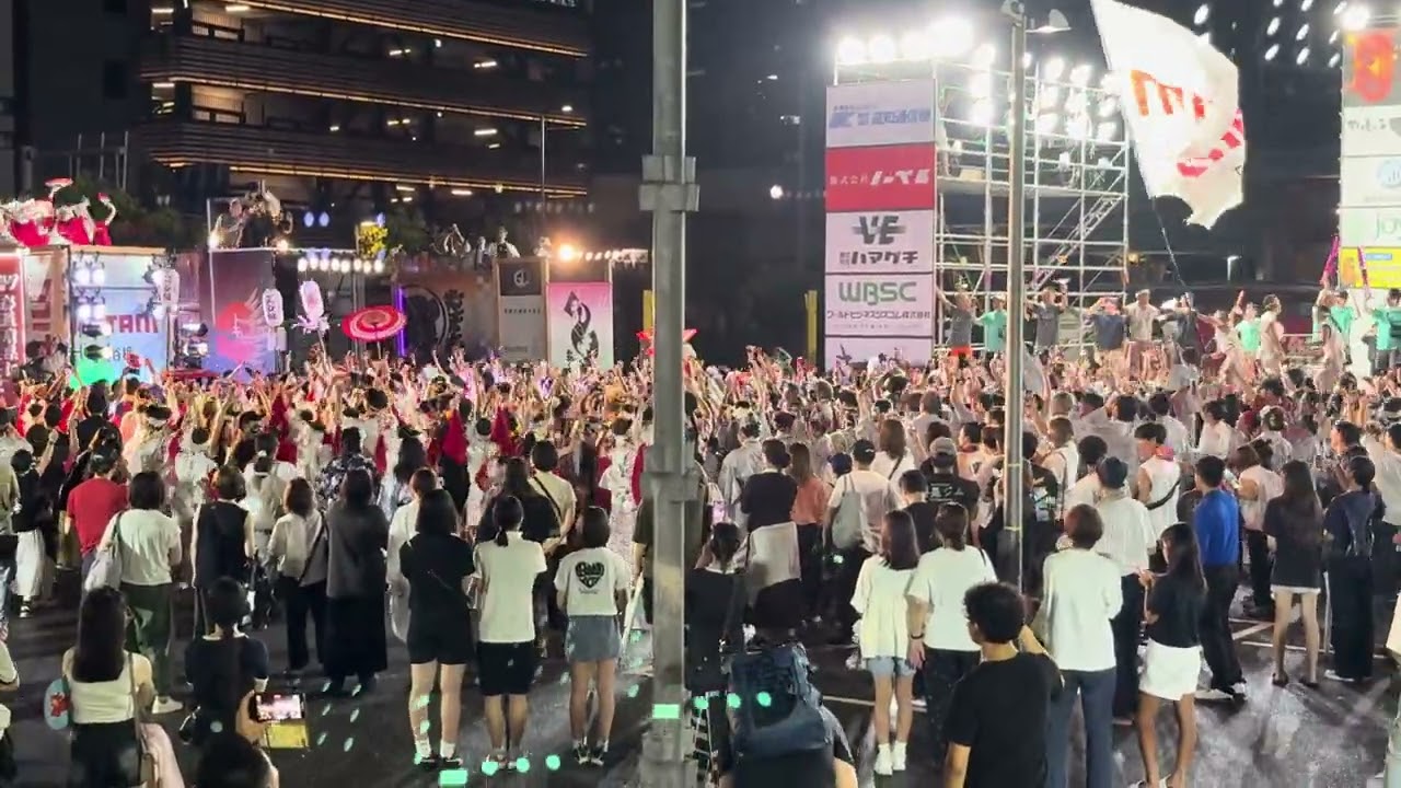 【４K】高知駅前競演場　「総踊り」（フル）　高知よさこい２０２５