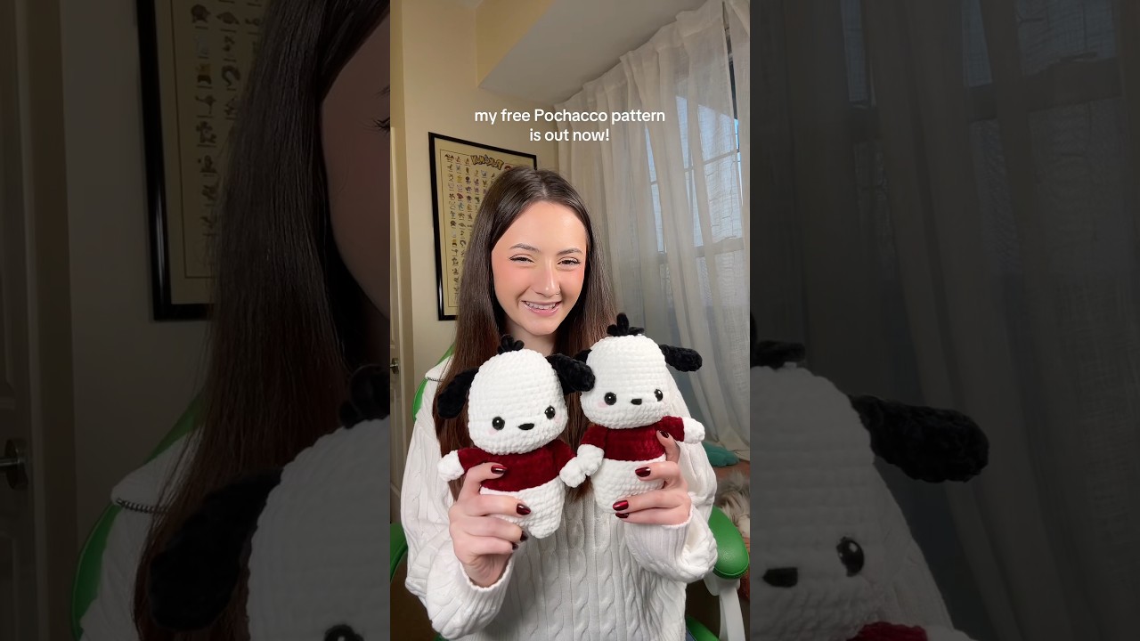 БЕСПЛАТНАЯ схема вязания крючком Pochacco #amigurumi #crochet #crochetpatterns