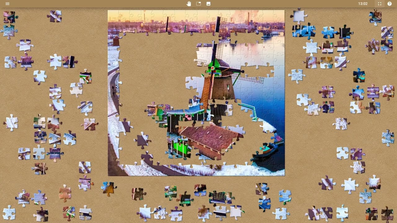Relaxing Music With Winter Windmills Puzzle #698