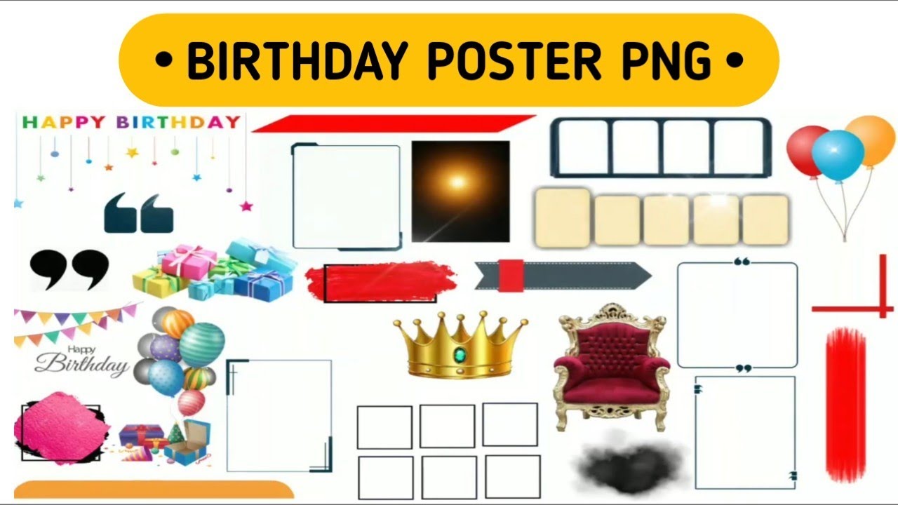 Birthday Png Download || Birthday Banner Editing Materials || Free Download || Birthday Material