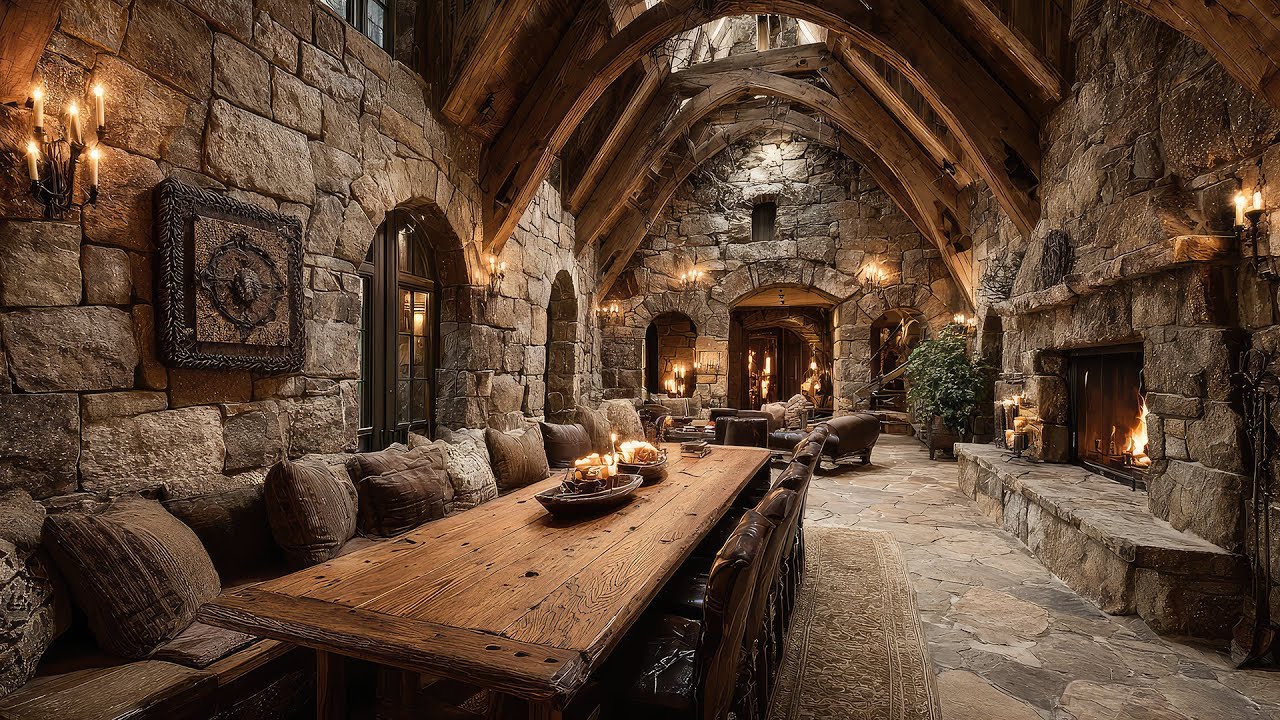 Medieval Castle Ambience | Medieval Celtic Music - Relaxing Music in a Mystical Stone Hall