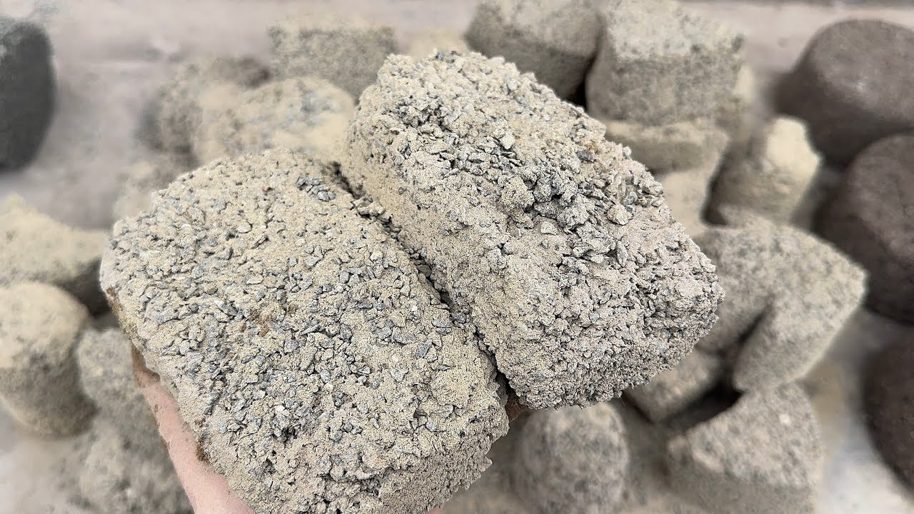 New crumbling video of grey concrete with ocean sand dedicated to @Asmrgymchalkpakistan 🔥