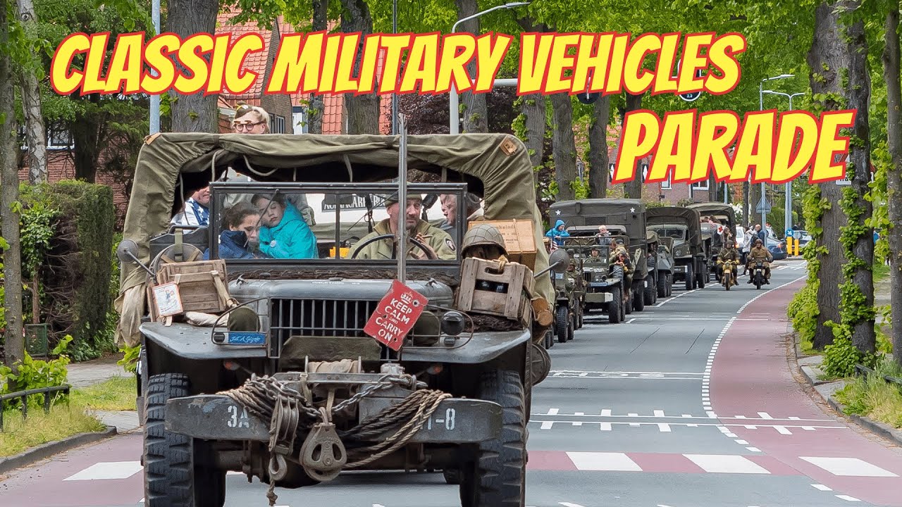 WWII Liberation Convoy Roars Through Hilversum's Streets!