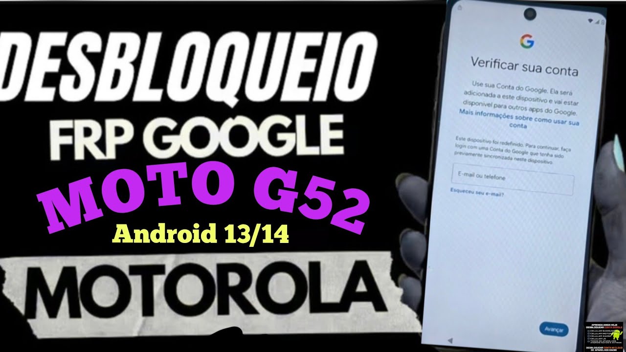 Como desbloquear conta google do moto g52 g53 g32 g34 g35 g62 android 14 última atualização 2025🧨🙄
