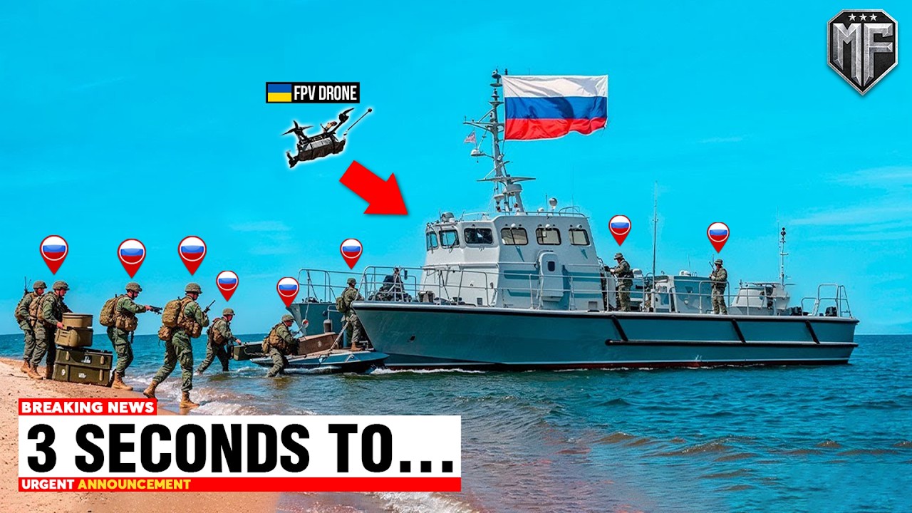Ukrainian FPV Drone Detects a Russian Boat Landing - And THIS Happened...