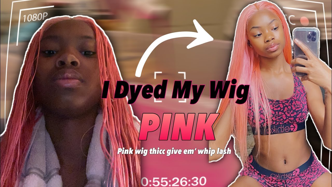 I Dyed My Wig Pink! Water-Coloring Method ft. Lumiere Hair