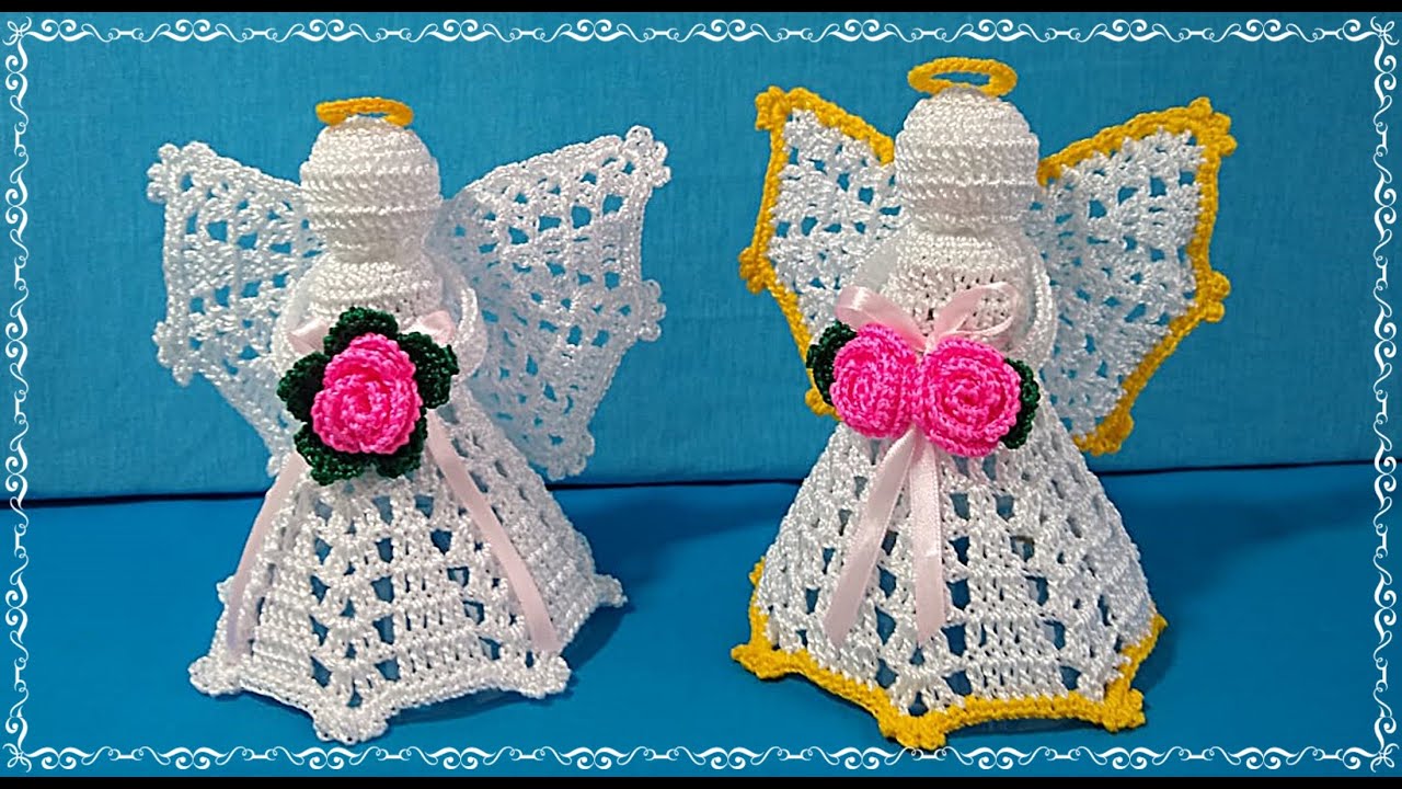 👼 ANJO DE CROCHÊ COM GARRAFA PET - VEJA O PASSO A PASSO! crochet angel | ángel de ganchillo
