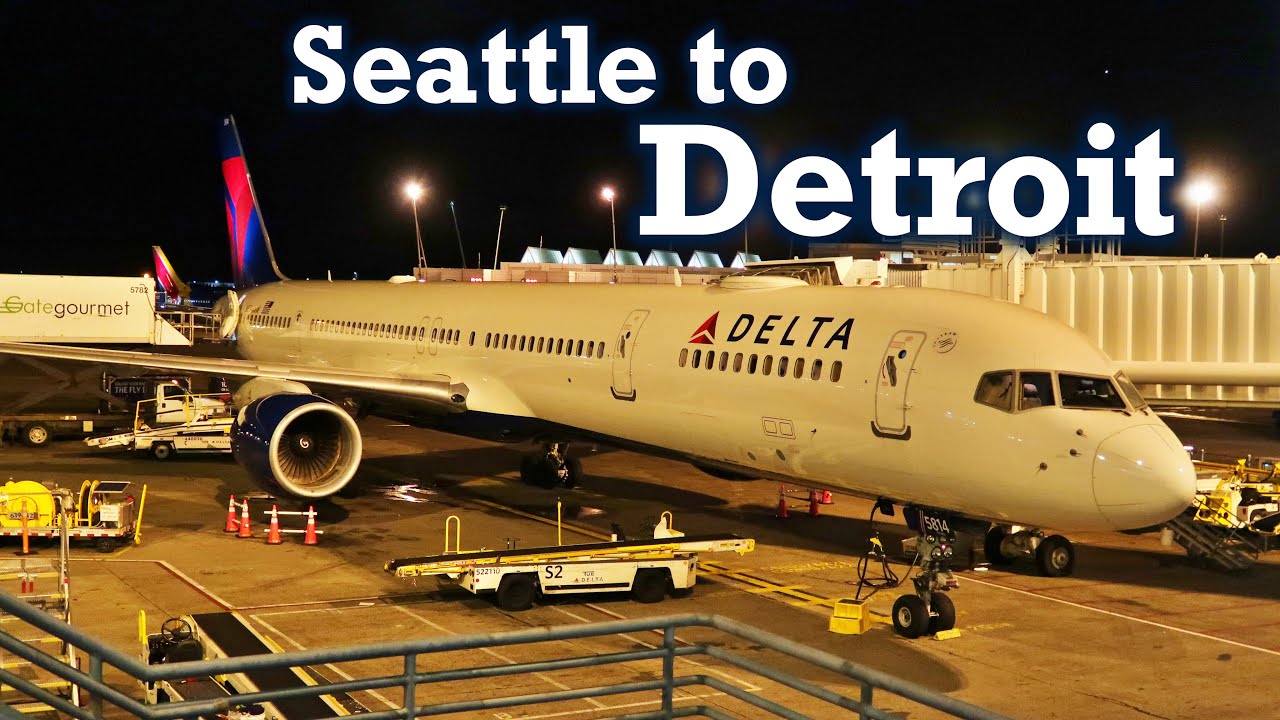 Full Flight: Delta Air Lines B757-300 Seattle to Detroit (SEA-DTW)
