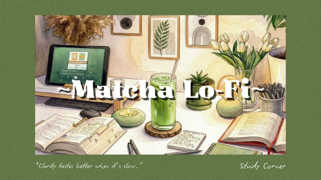 🌿Matcha Lo-Fi Study Hours 🎧 | for Studying, Focus & Calm Moments [Chill / Productive]