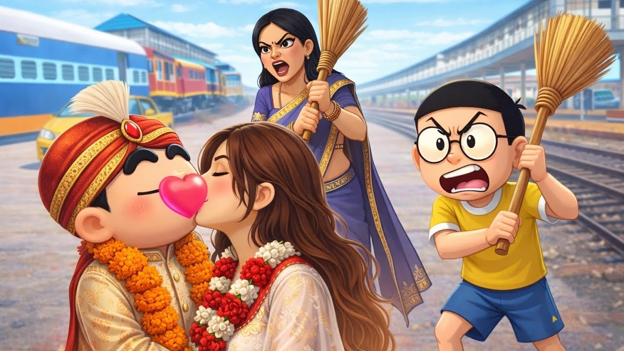 🤩💥शादी के नाम पर बवाल 🤯Shinchan vs Nobitaमम्मी डाँट घर छोड़ने की नौबत! indian thept auto simulator 