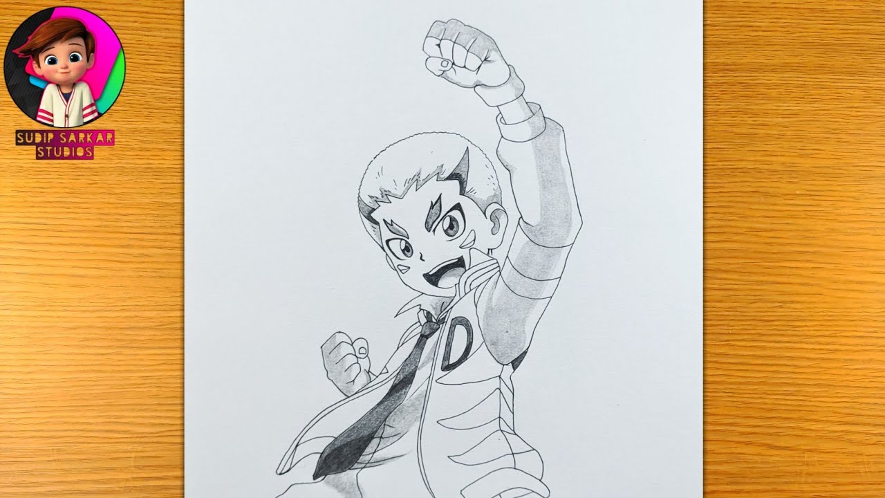 How To Draw Drum Koryu From Beyblade - Step By Step Drawing