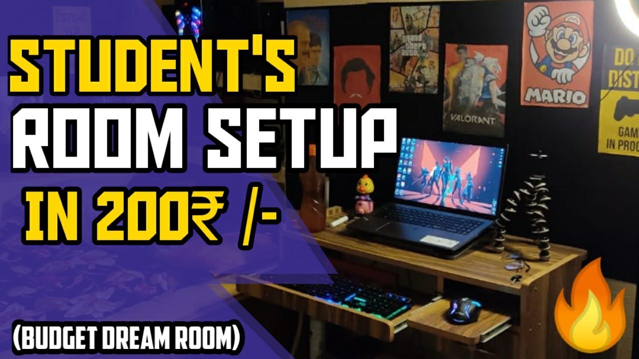 Cheapest study/youTube/gaming room for students 👩 | room decorating ideas in budget | room tour 2.0