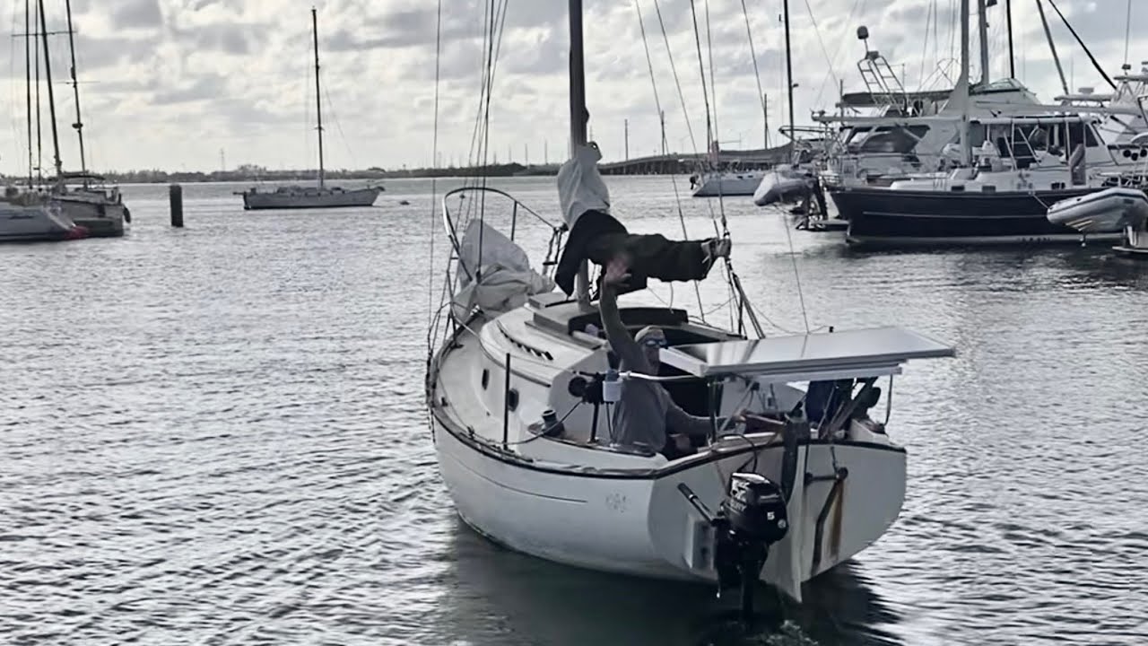 Flicka 20 sailing from key west to west palm beach with propane outboard