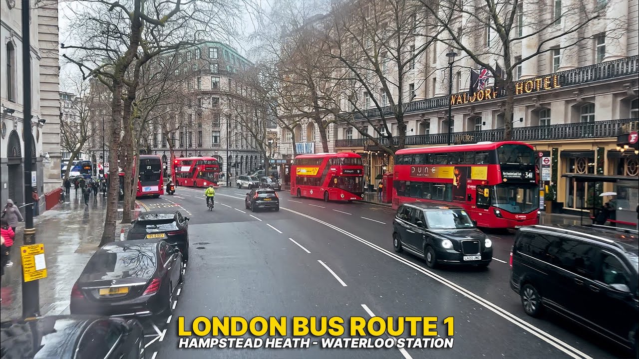 London Bus Ride: Bus Route 1 - Hampstead to Waterloo Station | Upper Deck POV 🚌