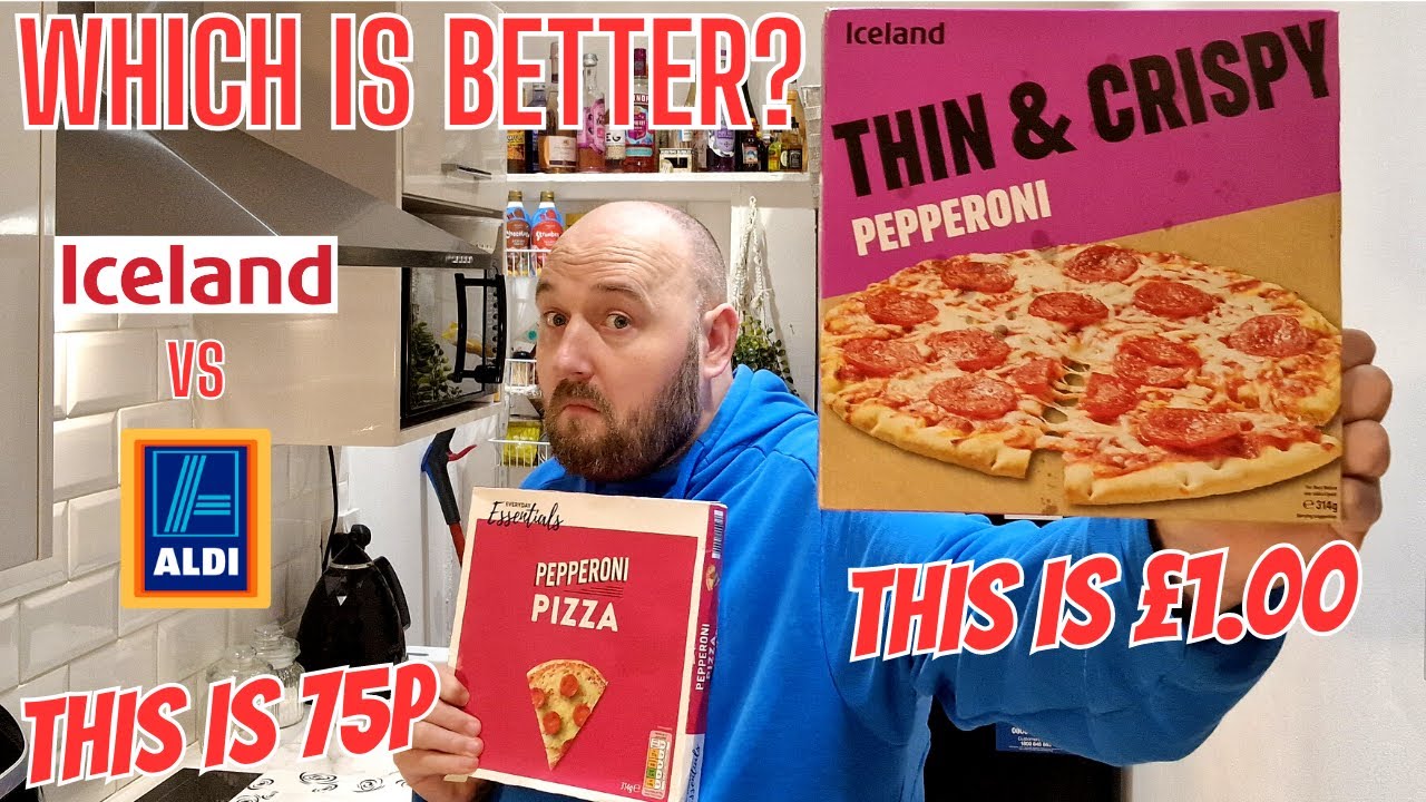 PEPPERONI PIZZA - £1 Mini Series - COMPARISON - Budget - Food Review - Takeaway - ICELAND vs ALDI