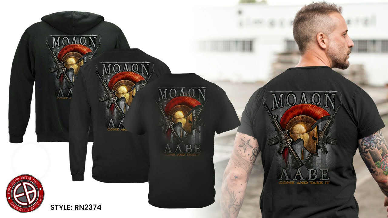 2nd Amendment in Defense of Freedom Come and Take It Molon Labe T Shirt Sweatshirt Hoodie – RN2374