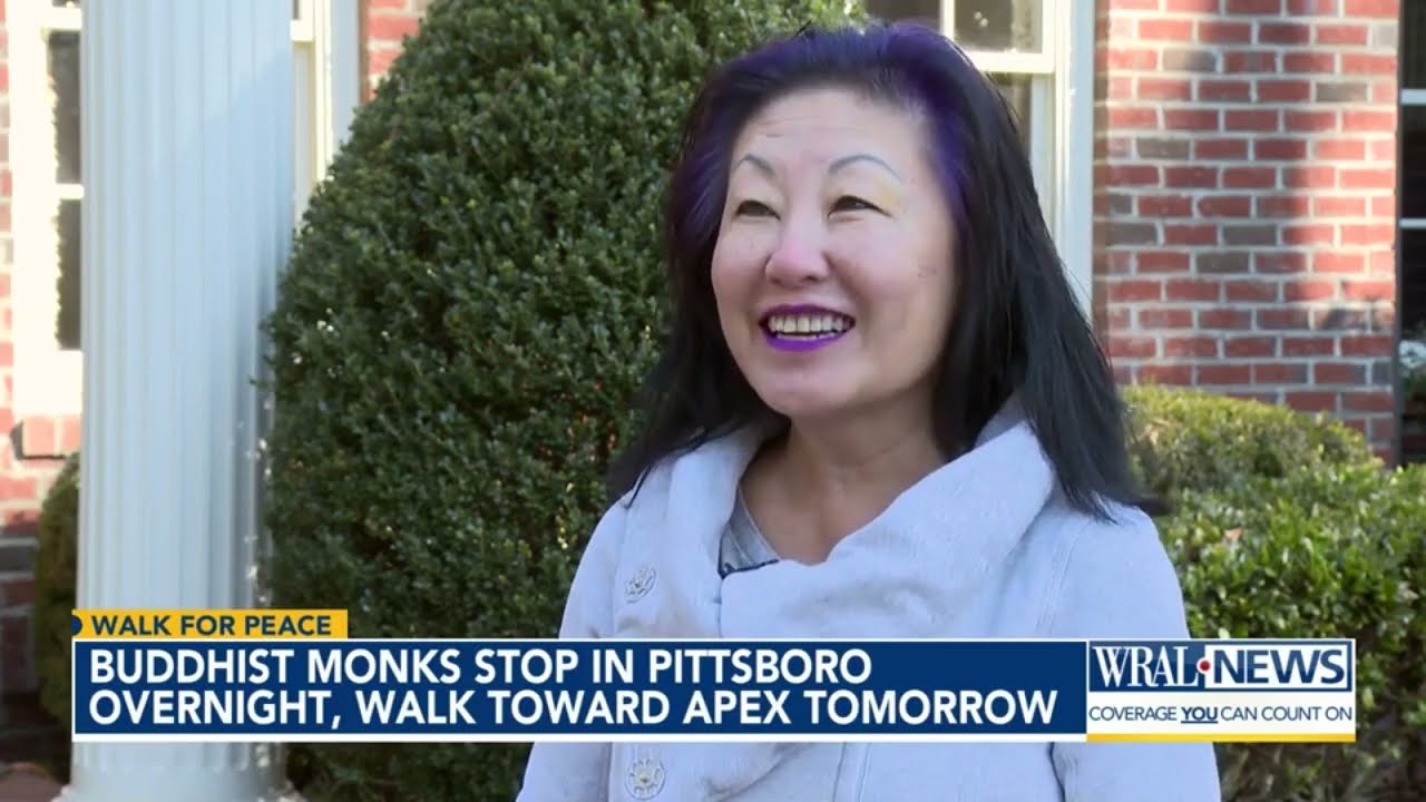 Monks stop in Pittsboro overnight, walk toward Apex tomorrow