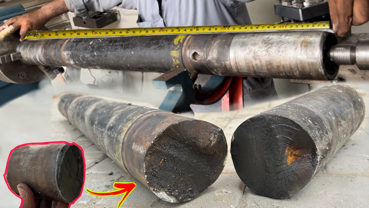 Big Repair::Rebulding a Damaged Heavy Trunnion Shaft Using Minimal Workshop Tools(Challenging Work)…