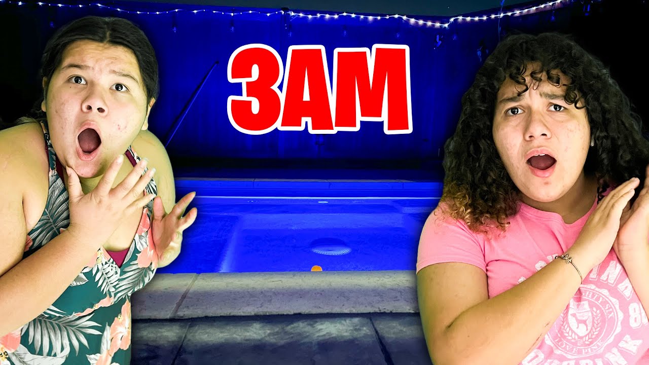 SNEAKiNG into our HOT TUB to SWiM at 3am!
