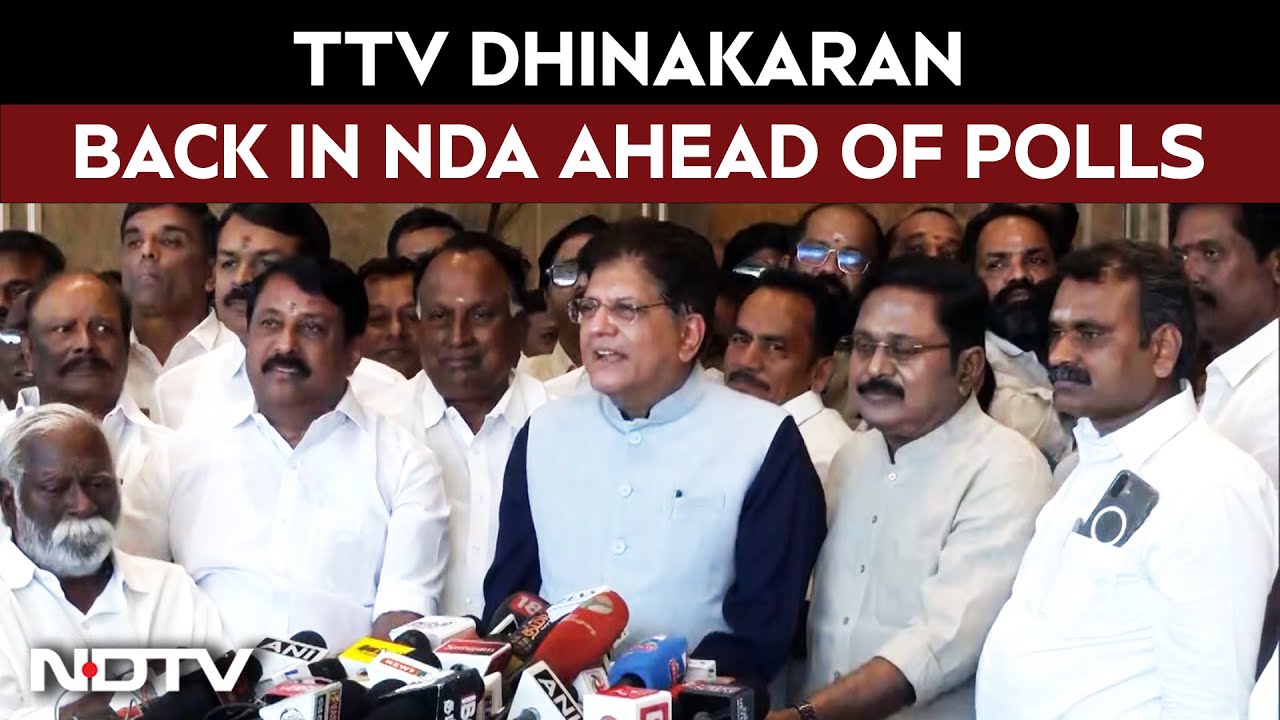 TTV Dhinakaran Back In NDA Ahead Of Polls: 
