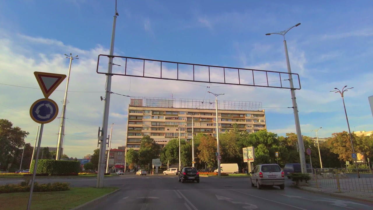Car View in Plovdiv, Bulgaria - 24 September 2021 - 4K UHD