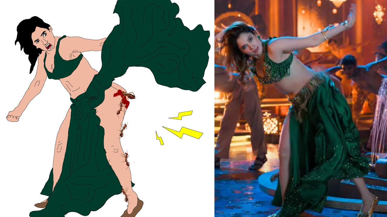 Aaj Ki Raat Full Video Song | Stree 2 Song | Tamannaah Bhatia | Drawing meme | 2d Funny video