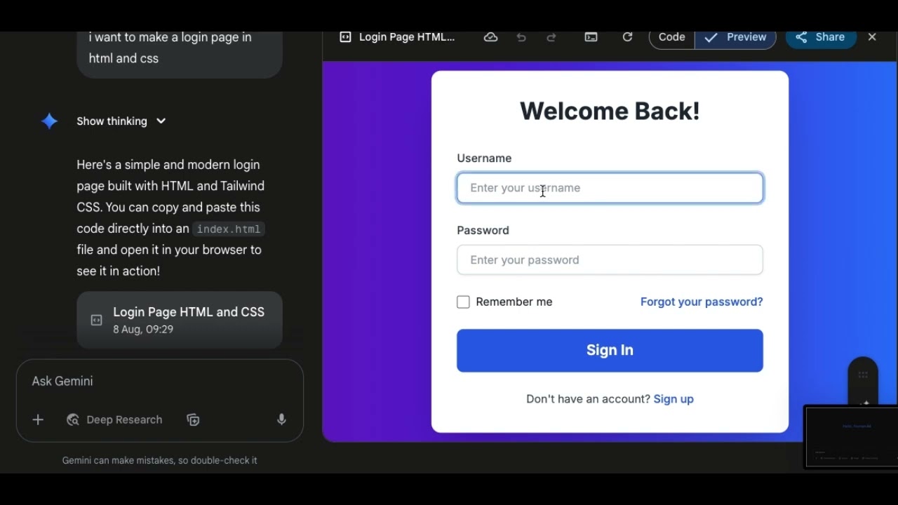 Creating a Stunning Login Page with AI | HTML CSS Tutorial