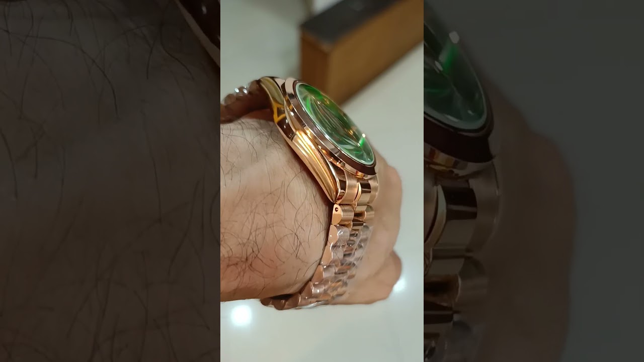Rolex 1st Copy-Rose Gold Green #rolex #watches #wristwatch #gadgets #gadgetsshorts #watchcollection
