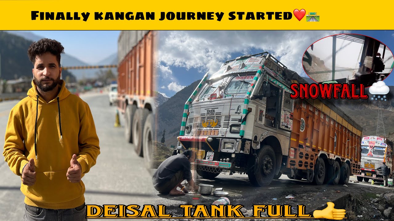 Higest point in zojilla pass👆❤️|| snowfall at Drass menamarg🌨️#new#viral#truck#trending#rockeyxvlogs