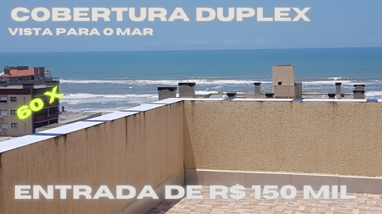 60 X PARA PAGAR! COBERTURA DUPLEX NO CENTRO DE CAPÃO COM VIUSTA PARA O MAR